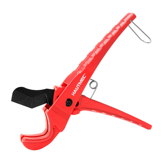 HAUTMEC Pvc Pipe Cutter Tool PEX Pipe Cutter Tubing Cutter for Cutting 36mm PVC, CPVC, PPR, PEX, Rubber Hose Cutter and Plumbing Plastic Cutter, Ideal for Home Work, Handymen and Plumbers HT0256