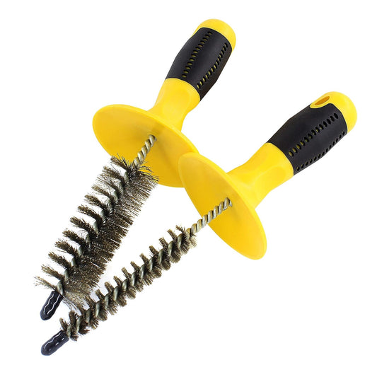 HAUTMEC 2pc Professional Stainless Steel Wire Tube Cleaning Brush, Plumbing and Mechanical Wire Brush Cleaning Tool HT0022-W