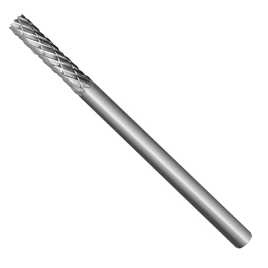 HAUTMEC Cylinder Tungsten Rotary File Carbide Burr Double Cut (Metal Grinding Polishing Carving Tool Drill Bits) 1/8 In Shank Diameter for Die Grinder Kits HT0200-MC