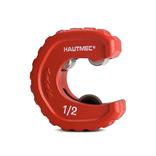HAUTMEC Pro 1/2 Inch Automatic Copper Tube Cutter - 1/2 in. Maximum Nominal Pipe Capacity (5/8 in. Outer Diameter), for Copper, Aluminum, Brass Tube and Thin-wall Conduit, HT0215-PL