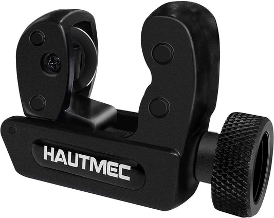 Hautmec Pro Compact Heavy Duty Mini Tube Cutter, 1/8" to 1-1/8" OD (3-30mm) Tubing Cutter, Heavy Duty Pipe Cutter for PVC, Copper, Aluminum, and Thin Stainless Steel Tube HT0133-TC