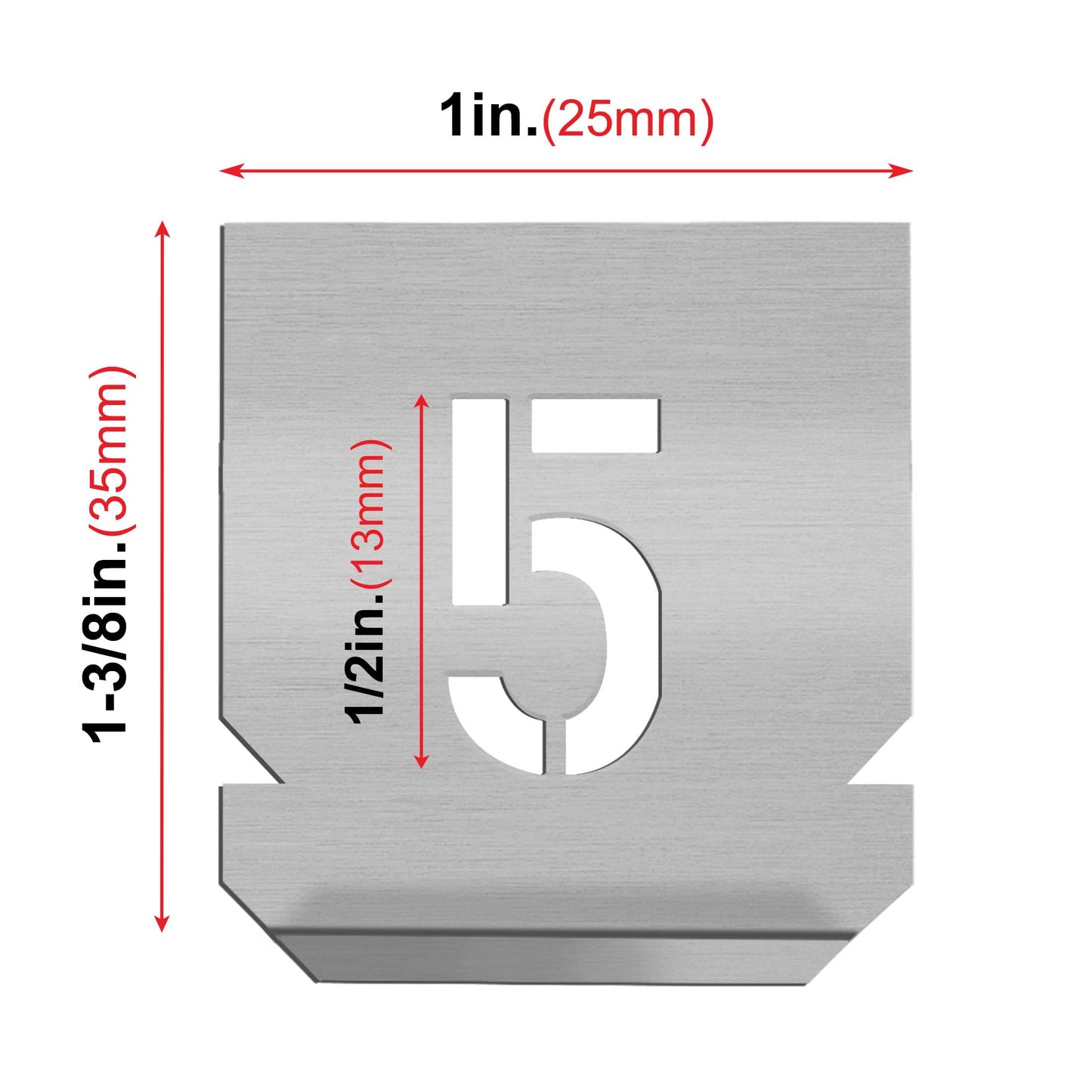 HAUTMEC Vintage Stainless Steel Numbers Stencils, 0 to 9 Stainless Steel Stencils & Holder, 1/2"(15mm) Numbers, Shop Stencil, Advertising Stencilling, Craft-Printing, Reusable HT0243