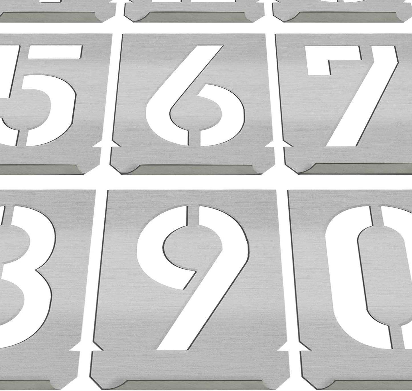 HAUTMEC Vintage Stainless Steel Numbers Stencils, 0 to 9 Stainless Steel Stencils & Holder, 1/2"(15mm) Numbers, Shop Stencil, Advertising Stencilling, Craft-Printing, Reusable HT0243