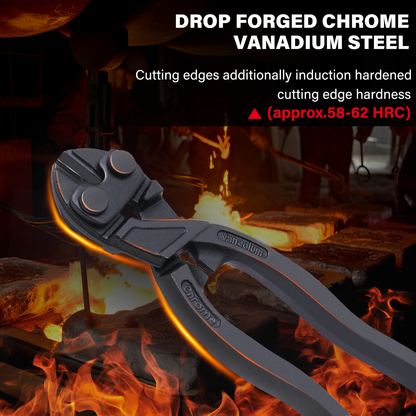 HAUTMEC 8 Inch High Leverage Bolt Cutter Plier Set, 8" Bolt Cutter, 8" Flush Cutter, High Leverage, CRV Blade, Flush cutting for Locks, Bolts,Wires, Cables, Rivets, and Chains, HT0469