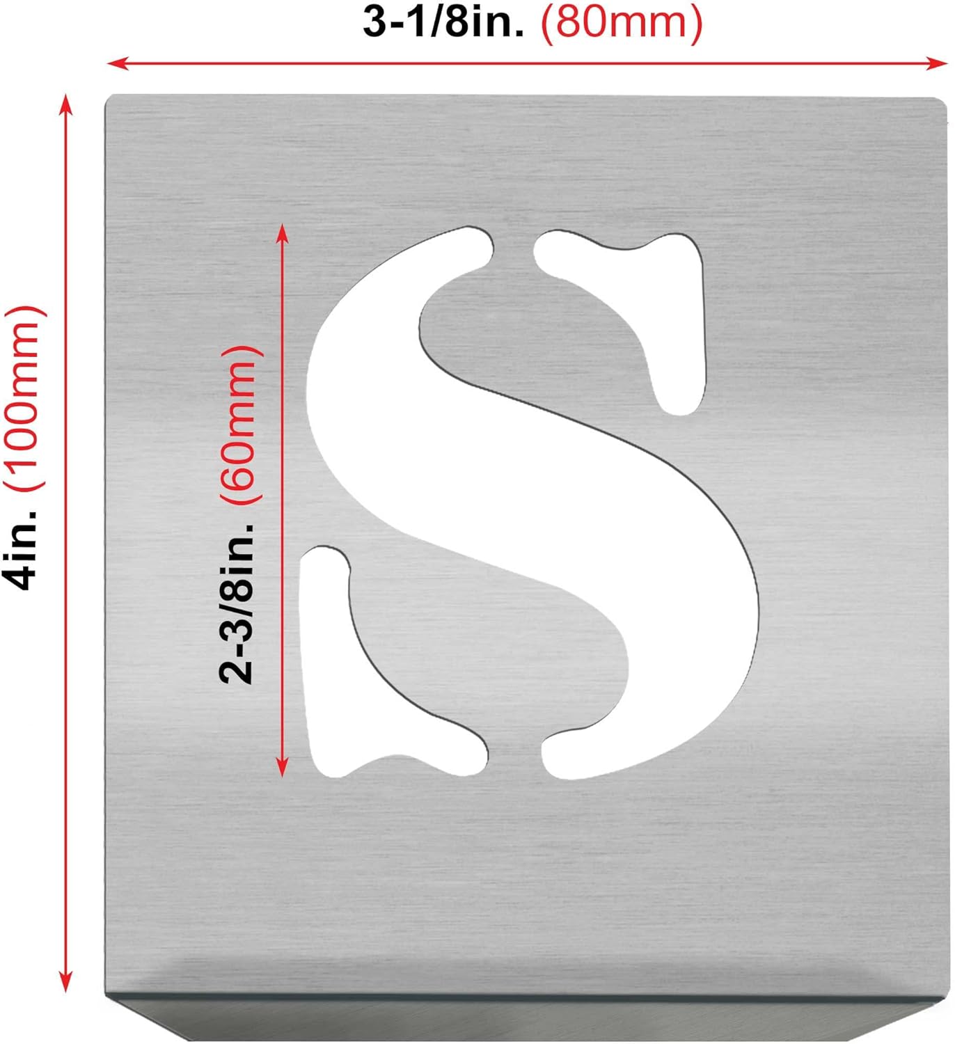 HAUTMEC Vintage Aluminum Letters Stencils, A to Z Aluminum Stencils & Holder, 60mm Letters, Shop Stencil, Advertising Stencilling, Craft-Printing, Reusable HT0244-ST