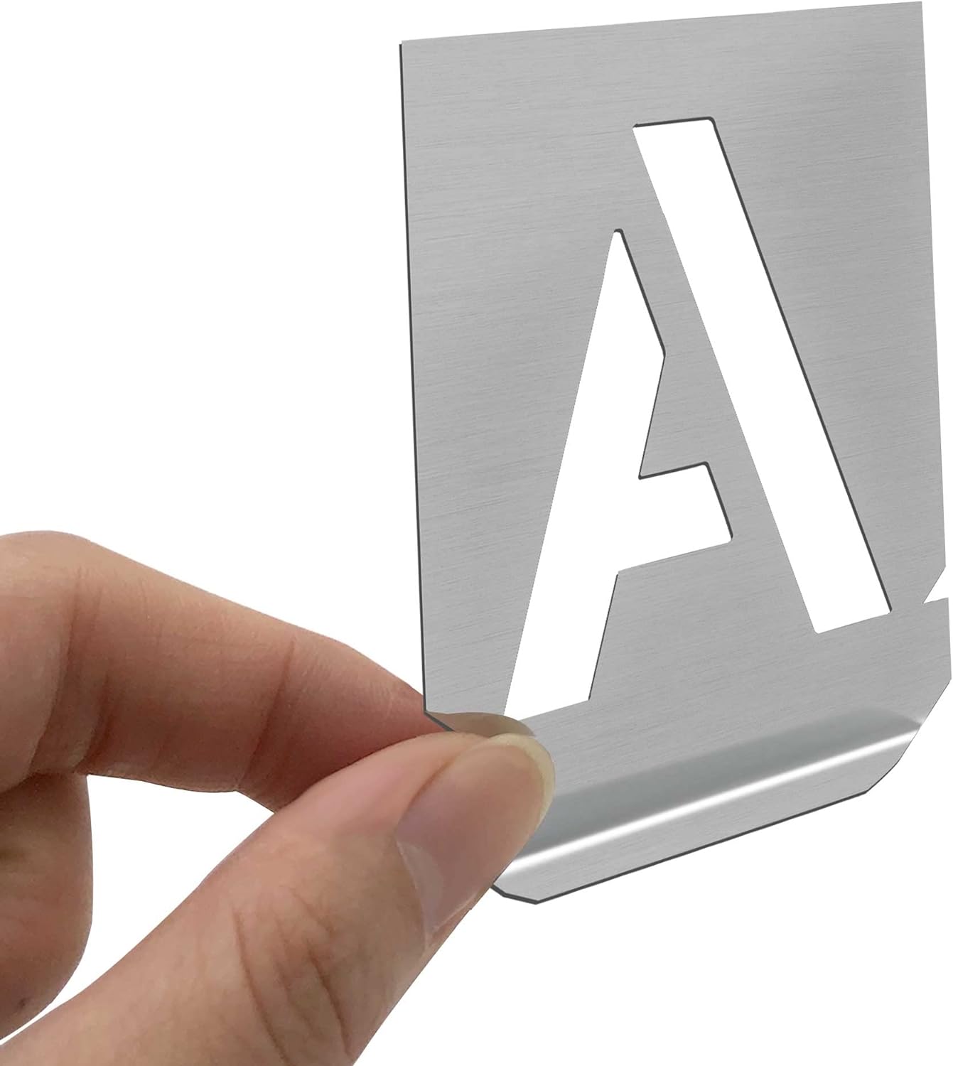 HAUTMEC Vintage Stainless Steel Letters Stencils, A to Z Stainless Steel Stencils & Holder, 2"(50mm) Letters, Shop Stencil, Advertising Stencilling, Craft-Printing, Reusable HT0238-ST