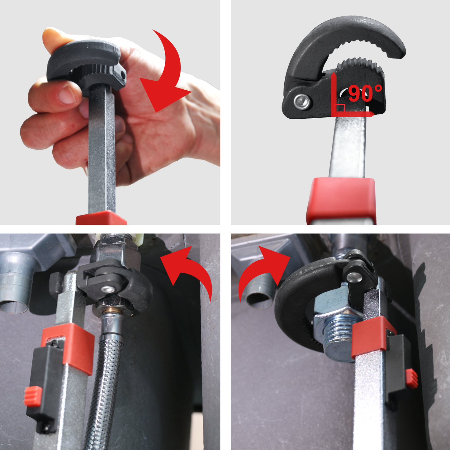 HAUTMEC 11-18inch Telescoping Basin Wrench, Sink Faucet Wrench for Tight Spaces with Replaceable Jaws Capacity 1-1/4''to 2-1/2", Plumber Wrenches for Faucet Hex Nuts Install and Repair Under Sink HT0423-PL