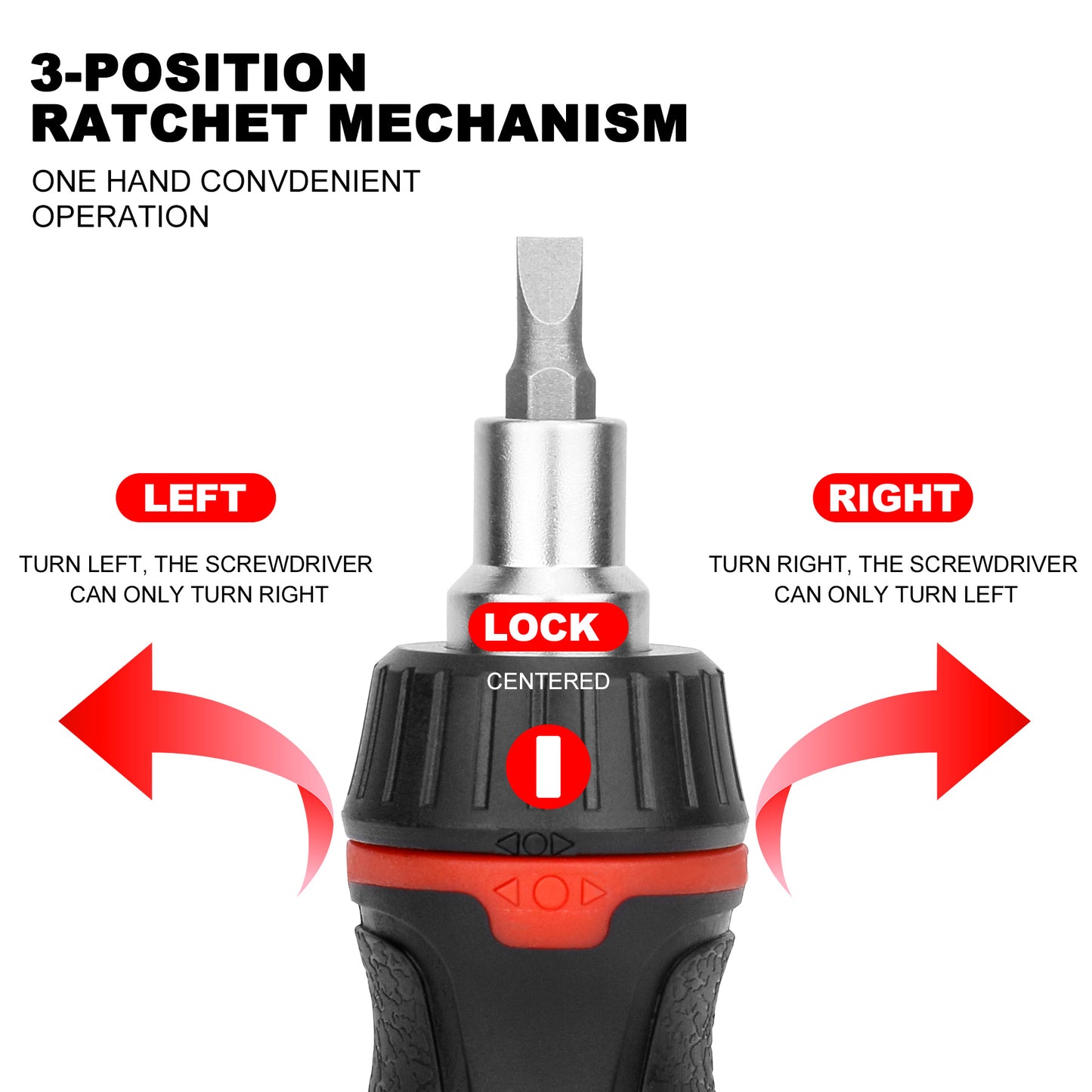 HAUTMEC 7-in-1 Stubby Ratcheting Screwdriver Set, Multi Screwdriver Tool All in One, Ratchet Short Screwdriver Set with Multi Bit Screw Driver for Use in Confined Space, Chrome Vanadium Steel Shaft HT0448