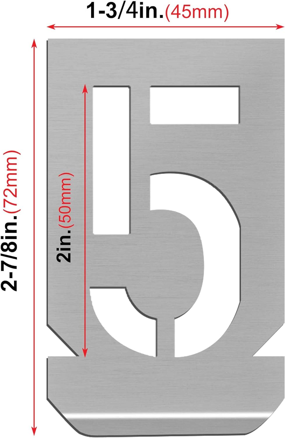 HAUTMEC Vintage Stainless Steel Numbers Stencils, 0 to 9 Stainless Steel Stencils & Holder, 50mm Numbers, Shop Stencil, Advertising Stencilling, Craft-Printing, Reusable HT0242