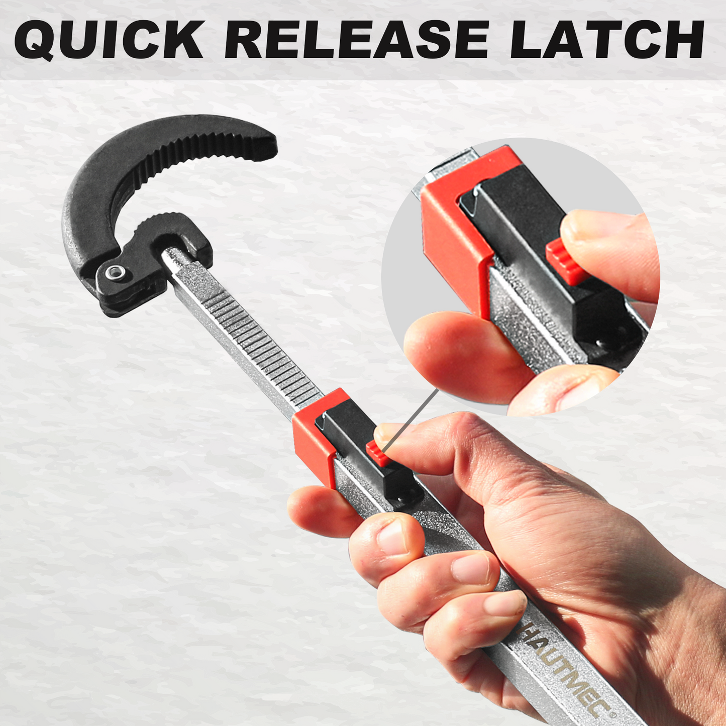 HAUTMEC 11-18inch Telescoping Basin Wrench, Sink Faucet Wrench for Tight Spaces with Replaceable Jaws Capacity 1-1/4''to 2-1/2", Plumber Wrenches for Faucet Hex Nuts Install and Repair Under Sink HT0423-PL