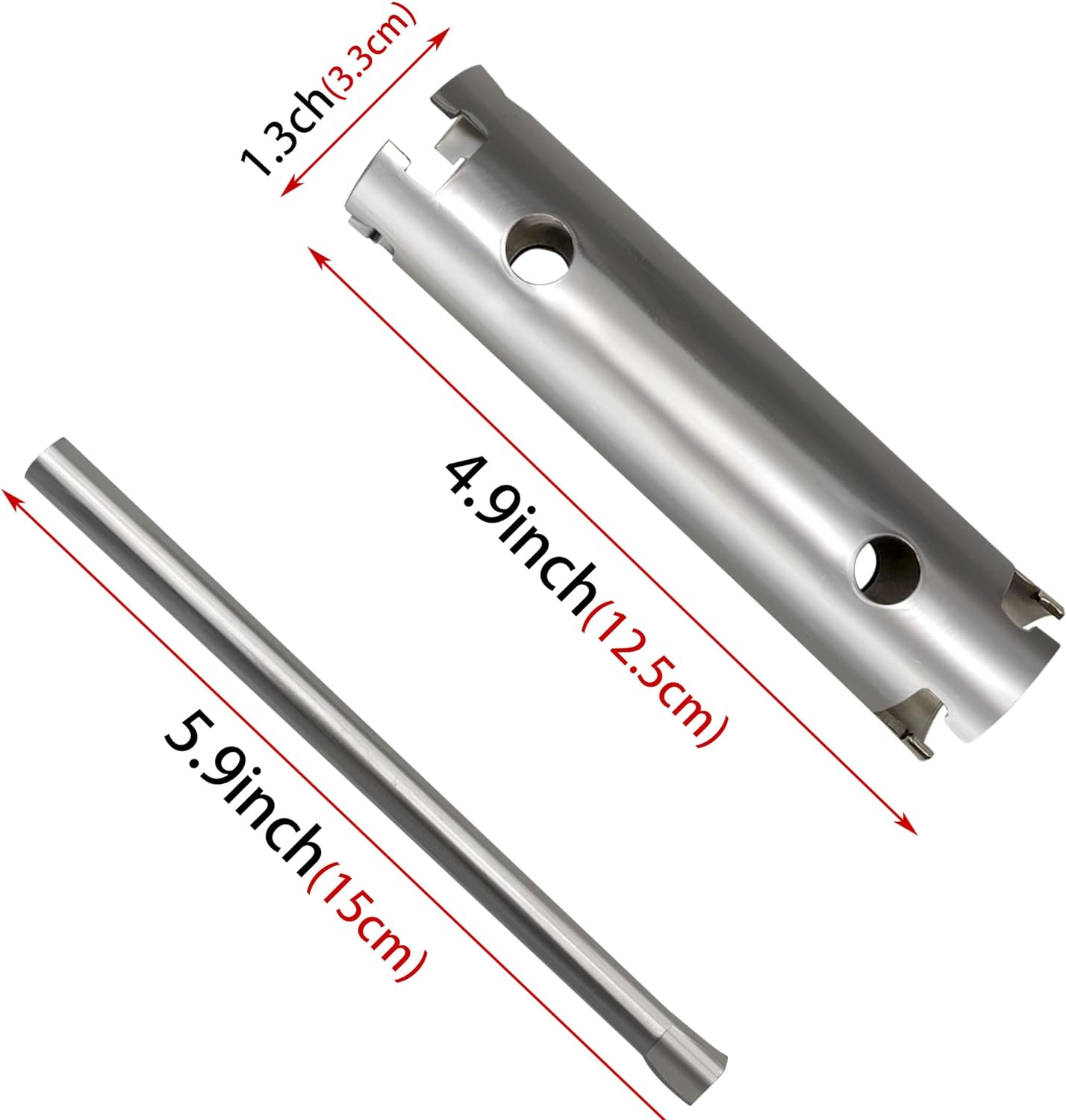 HAUTMEC Long-reach Basket Strainer Wrench, Double Working End Sink Strainer Wrench HT0219-SW