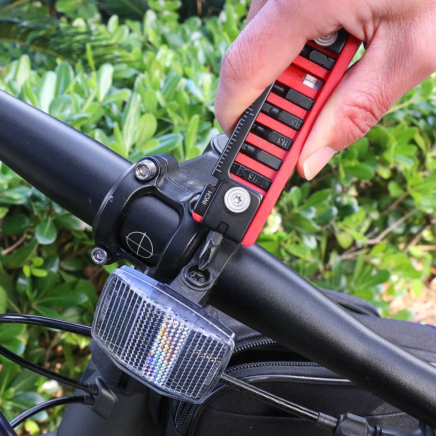 HAUTMEC 7 IN 1 Bike Multitool with Hex Wrenches, Screwdrivers, Ruler, Joint Levers, Key Ring for Bike Repair Tool Kit Christmas Gifts for Him Husband Birthday Gifts from Daughter Son Wife Kids, HT0420
