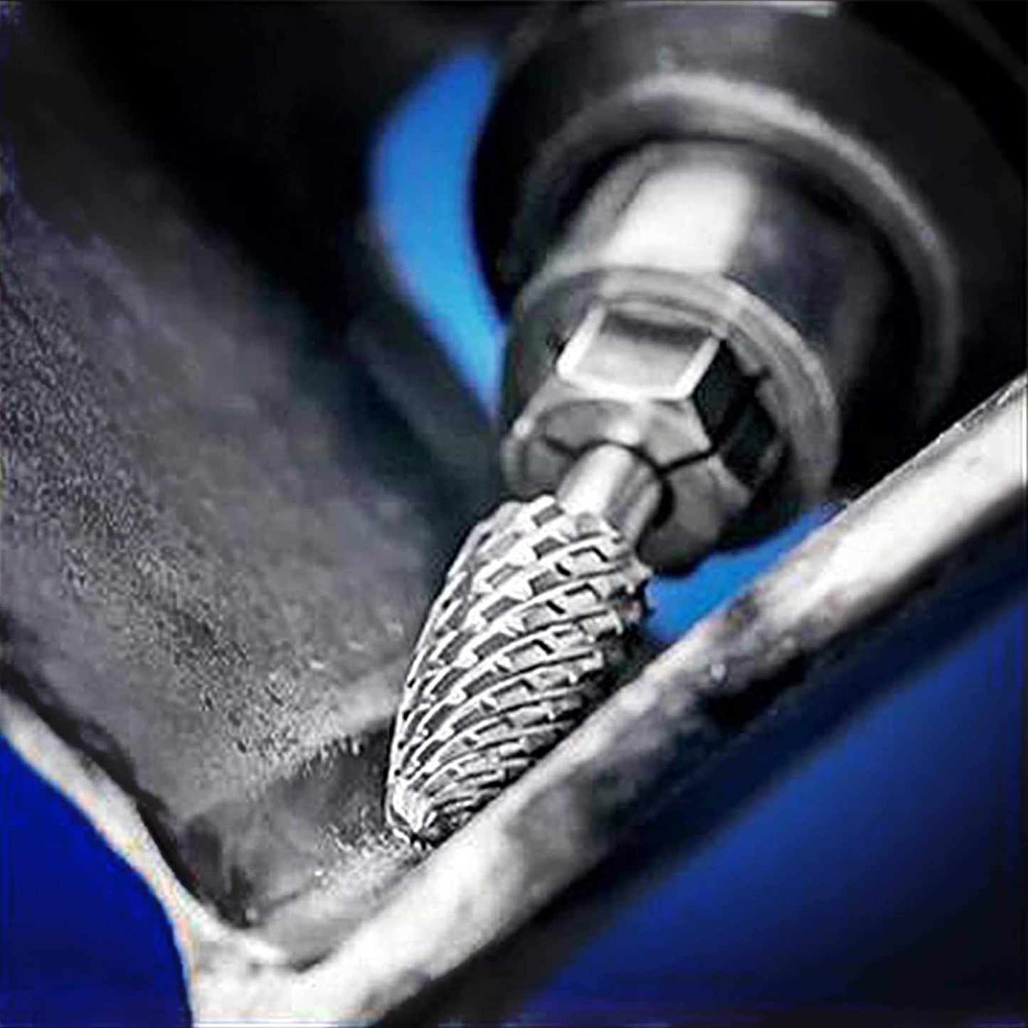 HAUTMEC Tungsten Carbide Rotary Burr Bit – 1/4" Shank, Double Cut Tungsten Rotary File for Die Grinder, Professional Grade, Suit for Metal Carving, Grinding, Engraving & Deburring - HT0157