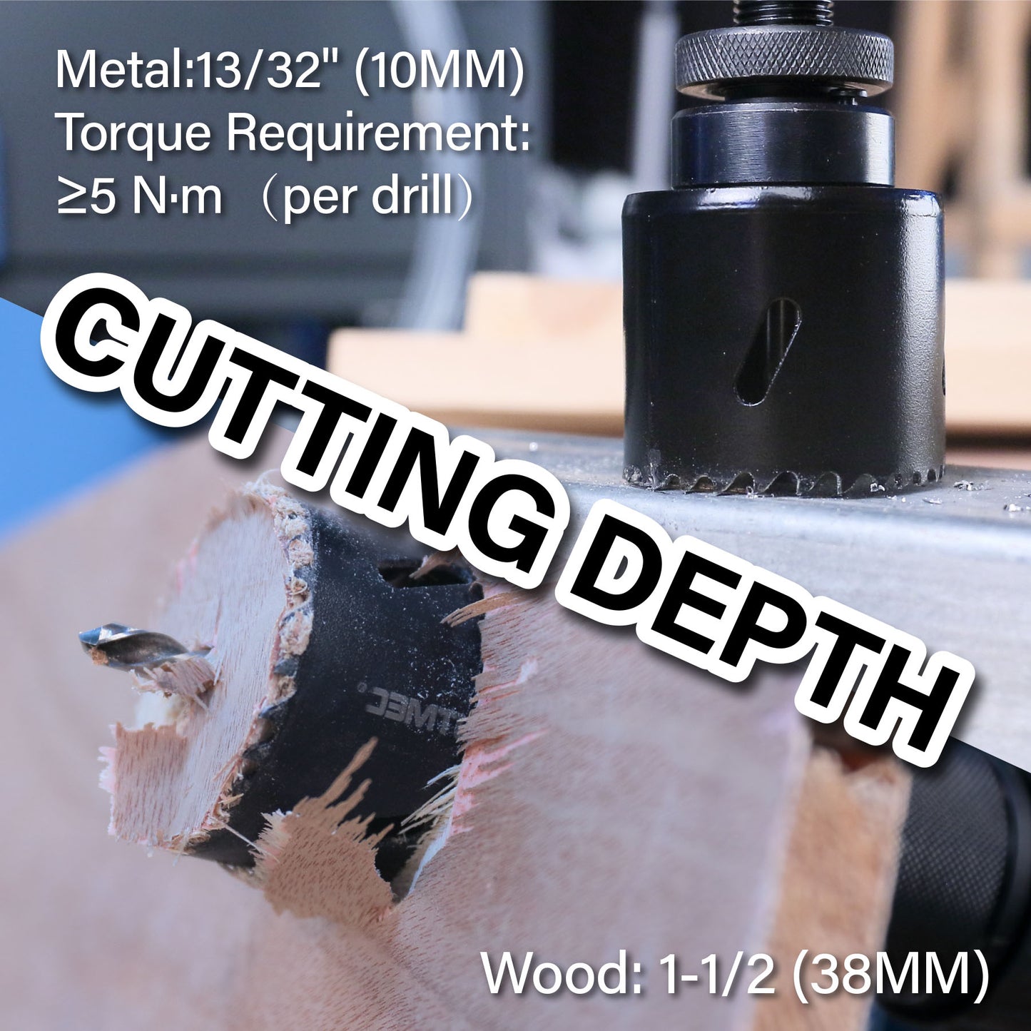 HAUTMEC 21-Piece Bi-Metal Hole Saw Kit, 3/4″–4-3/4″ (19–121mm), Heavy-Duty HSS Blades with 2 Arbors, 4 Drill Bits, Hex Key & Storage Case for Wood, Drywall, PVC & Thin Metal – HTHOH25013