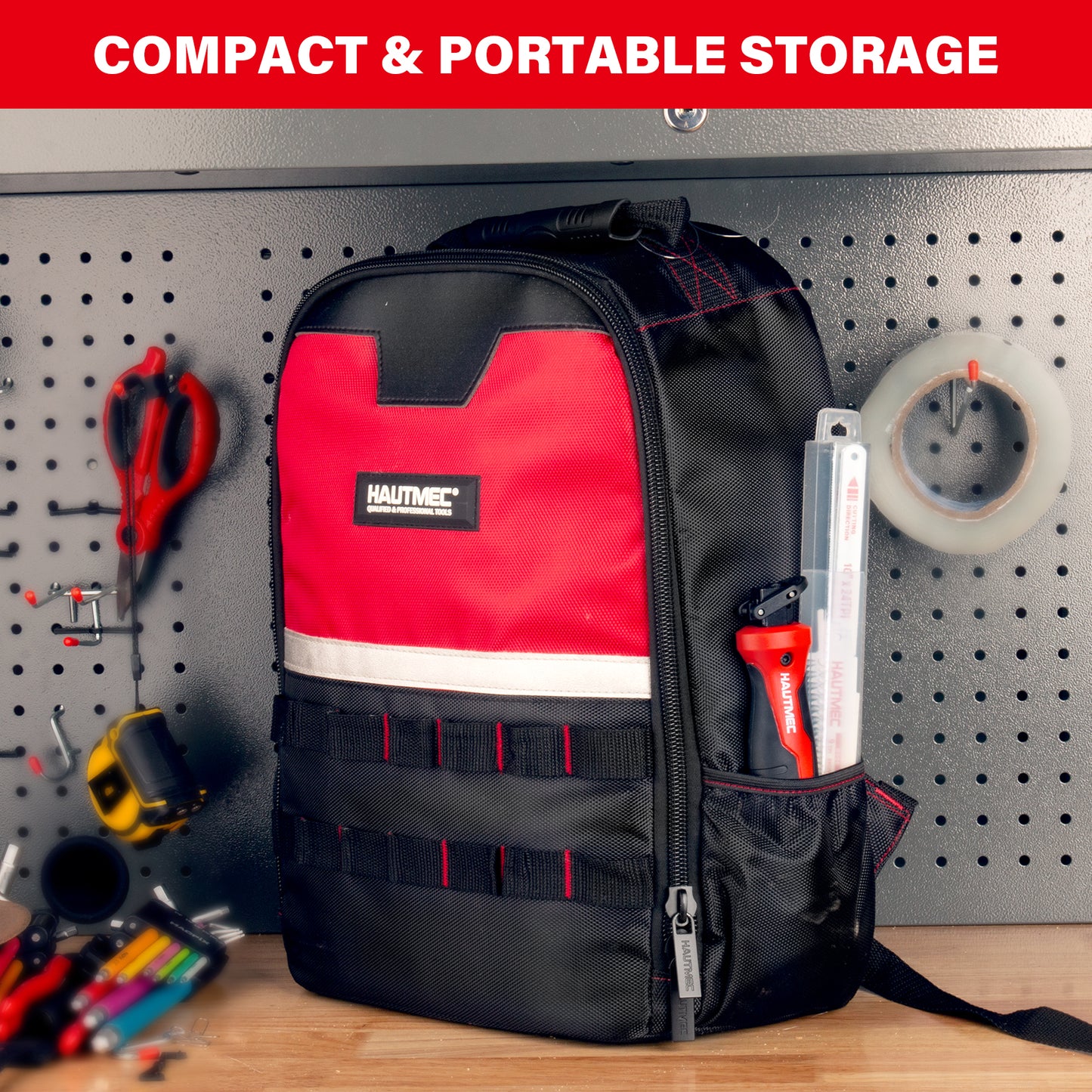 HAUTMEC 10-In-1 Multi Blades Hand Saw with Quick-Release Change Mechanism and Pro HSS/Cr-V/Bi-Metal Blades, Compact Hacksaw, Jab Saw, Versatile Handsaw for Wood, Metal, Plastic, Drywall – HTHSH25032