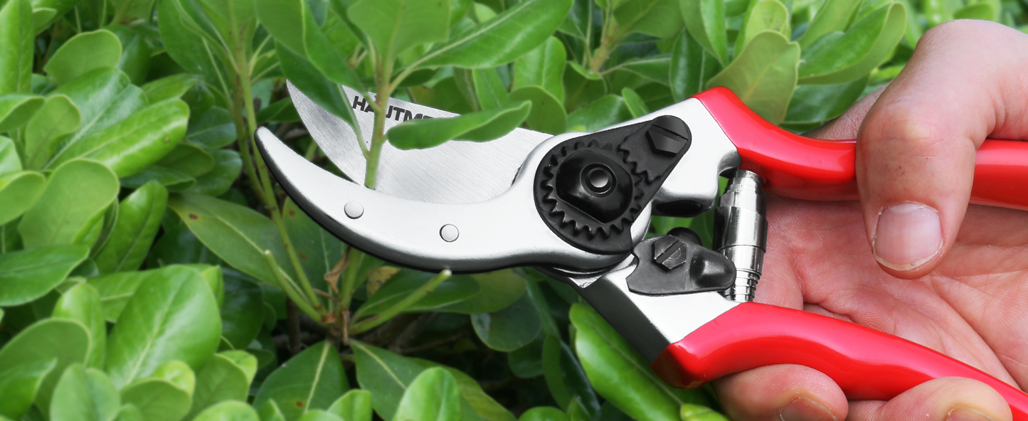 HAUTMEC Pro Loppers Hedge Shears & Pruners Combo Set 3-Piece Garden Pruning Shears Hedge Clippers,Heavy Duty Tree & Shrub Kit for Yard, Lawn & Garden, Professional Branch Cutter Tree Trimmer,HT0462