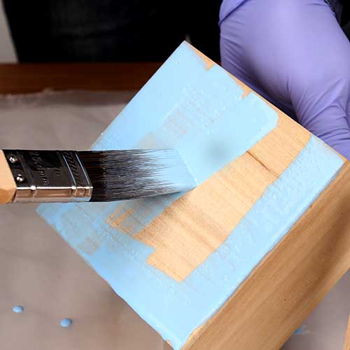HAUTMEC Paint Brushes,4 Pk Treated Wood Handle Stain Paint Brush Set HT0029-PT