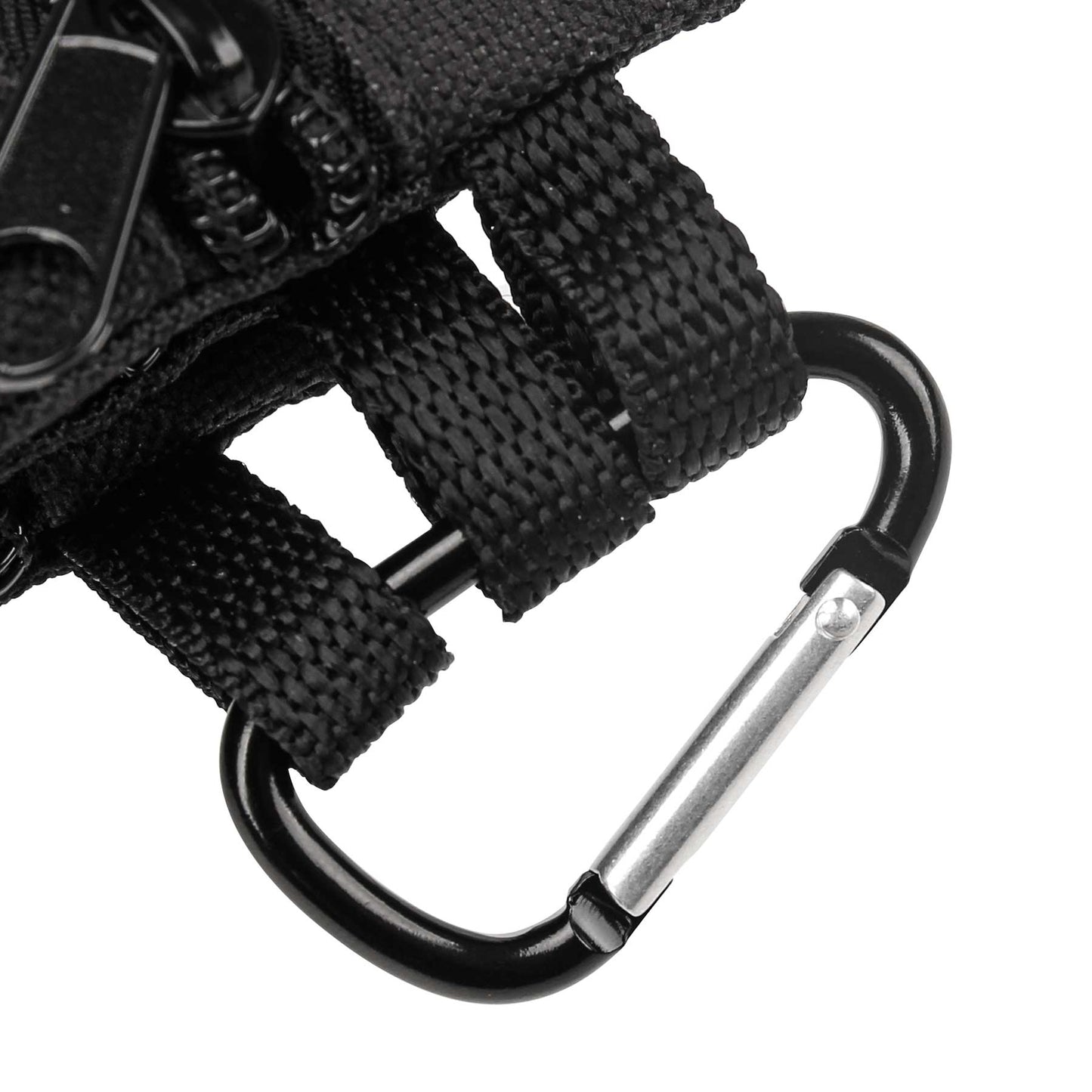 HAUTMEC Tool Pouches with Zipper & Mesh Window, 3 Pcs Small Tool Utility Bags with Carabiner for Tools, Travel, Accessories – HT0126