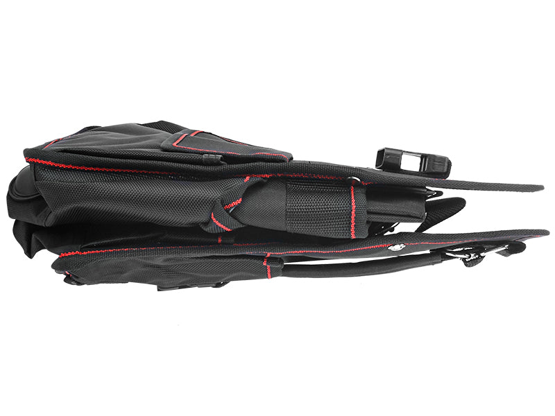 HAUTMEC Tool Tote Pro Electrician Tool Bag 18-Pockets Open Top Tool Bag With Removable Shoulder Strap Lightweight Foldable Design Tool Carrier Waterproof Wear-Resistant HT0143-TB