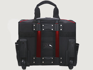 HAUTMEC 18" Rolling Tool Bag with Wheels, 23-Pocket Portable Tool Box Organizer with 600D Water-Resistant Fabric, Wide-Mouth Design, Oversized Wheels & Telescoping Handle -HTTBM25004