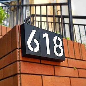 HAUTMEC Vintage Stainless Steel Numbers Stencils, 0 to 9 Stainless Steel Stencils & Holder, 1-1/4" (30mm) Numbers, Shop Stencil, Advertising Stencilling, Craft-Printing, Reusable, HT0338-ST