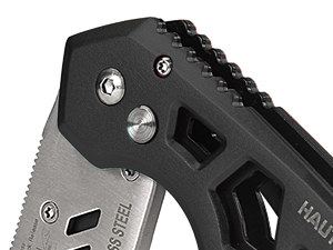 HAUTMEC Folding Utility Knife with 10-Pack SK2H Blades, Heavy-Duty Aluminum Alloy Box Cutter with Belt Clip, Carabiner, Quick-Change Blades & Safety Lock – HTUCH25002