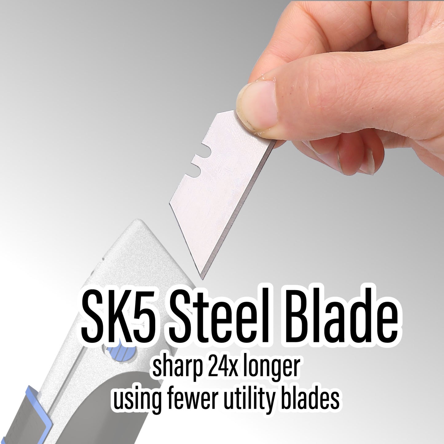 HAUTMEC Utility Knife Double Self Retraction Mechnism with Retractable Blade Heavy Duty Box Cutter with Zinc Alloy Body,Tool-free Blade Change,Premium High Safety HT0351-KN…