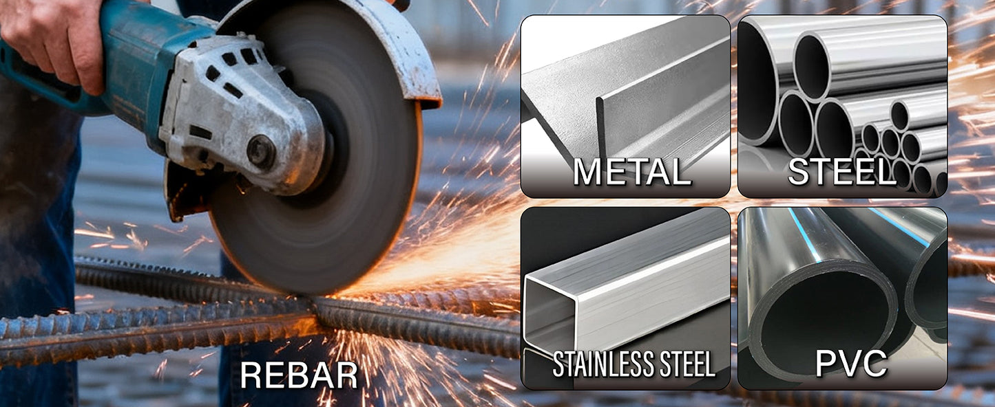 HAUTMEC Expert Grade Cut Off Wheels 9" x 5/64" x 7/8", 10 Pack Thin Grinding Disc for Cutting Metals/Iron Steel, General Purpose Cut Off Blade HTACH25044