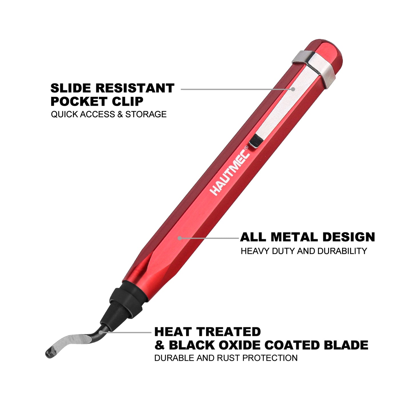 HAUTMEC Copper Pipe Cutter Set 3 PCS Tube Cutter Plumbing Tools, in Portable Storage Case, Includes 15mm.,22mm., and 28mm Pipe Cutters, Reaming Pen, 3 Spare Cutting Wheels, 1 Spare Deburring Blade,HT0445