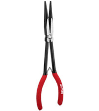 HAUTMEC 11Inch Extra Long Needle Nose Pliers Set, 5PCS Spring Loaded Heavy Duty Long Reach Pliers Include Hose Grip and Diagonal Cutting Plier, Straight and 45/90 Degree Bent Nose Pliers HT0316