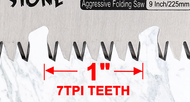 HAUTMEC 9" Pruning Hand saw, Pro Folding Saw of Sharp Stone Serie, SK5 Blade, Precision Hardened Triple-cut Teeth, Deep Gullets for Swift Chip HT0304