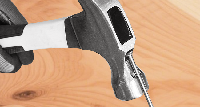 HAUTMEC 16 oz Claw Hammer, Drop Forged Claw Hammers with Magnetic Nail Holder and Firberglass Handle, Curved Jaw of Nail Puller, Smooth Face, HTMAM25003