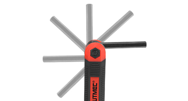 HAUTMEC 61-Piece Allen Wrench Set, Includes 25PC Folding, 36PC Long And Short Arm Hex Key Set, Metric/SAE/Torx Size, Chrome Vanadium Steel, Chamfered Edge for General Applications, HT0389