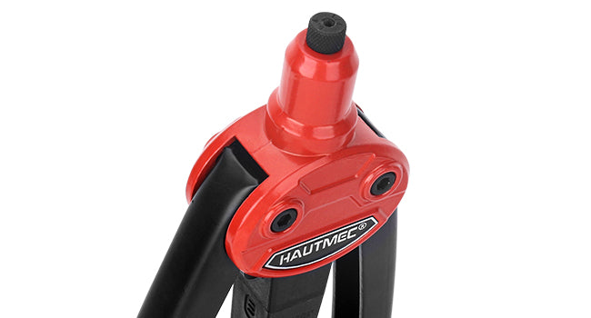 HAUTMEC Rivet Nut Tool, 13" Labor Saving Hand Riveter with Automatic Spring, 5 Tool-Free Interchangeable Nosepieces, Heavy Duty Hand Riveter for Aluminum, Steel, Stainless Steel, HT0387