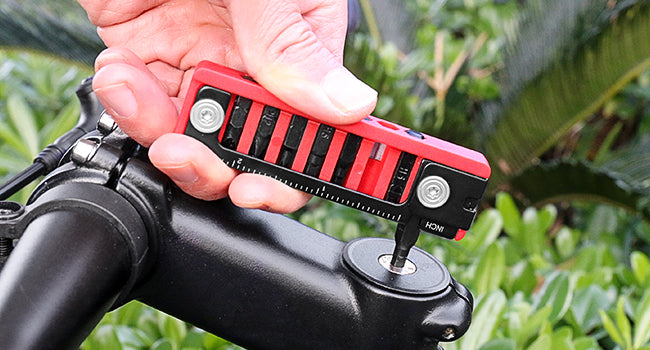 HAUTMEC 7 IN 1 Bike Multitool with Hex Wrenches, Screwdrivers, Ruler, Joint Levers, Key Ring for Bike Repair Tool Kit Christmas Gifts for Him Husband Birthday Gifts from Daughter Son Wife Kids, HT0420