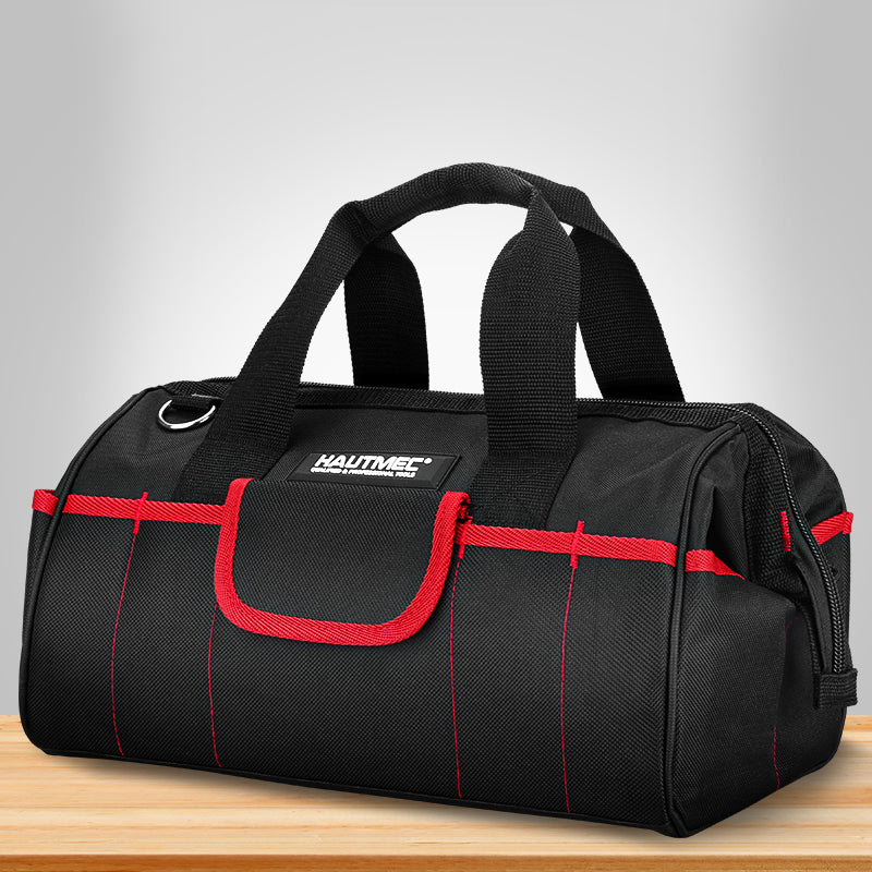 HAUTMEC 2-Piece Rolling Tool Bag Set, 15” Heavy-Duty Tool Bag with Wheels & 15" Wide Mouth Utility Bag, 1680D Water-Resistant Durable Tool Storage – HT0288