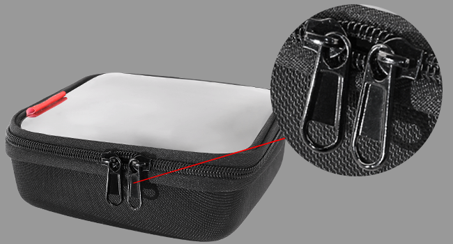 HAUTMEC Utility Tools Organizer Set, 2 Pcs Portable EVA Hard Storage Case with Clear Top Window, Double Zipper, Water-Resistant 1680D Material – HT0403