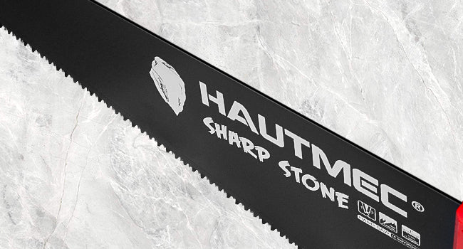 HAUTMEC 14 Inch Hand Saw, Pro Fine-Cut Handsaw with 11 TPI Anti-Rust SK5 Blade for Cutting Wood, Laminate, PVC, Heavy-Duty Wood Saw with Non-Slip Ergonomic Handle – HT0301 Sharp Stone Series