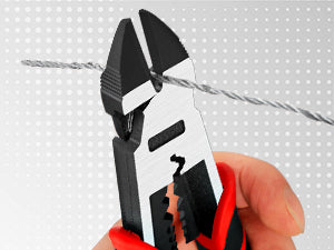 HAUTMEC 8" Wire Cutters,Pro-High Leverage Diagonal Pliers,4 in 1 Multifunction Heavy Duty Side Cutter HT0272-PL