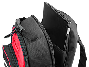 HAUTMEC Heavy-Duty Tool Backpack, 1680D Pro Backpack Tool Bag with Padded Laptop Compartment, 22 Pockets & Molded Waterproof Base for Electricians, Contractors, and Technicians – HT0285