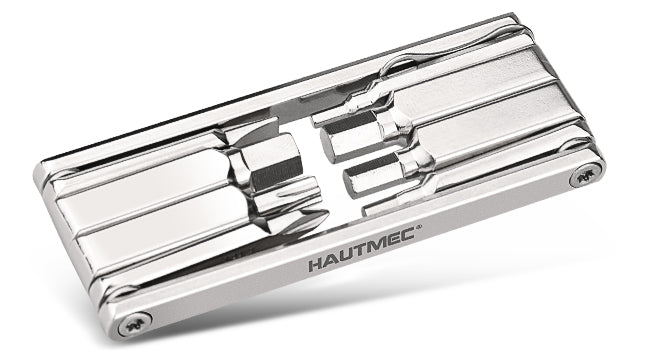 HAUTMEC 9 in 1 Bike Multitool, Mini Bike Repair Tool Kit for Road and Mountain Bikes, Lightweight Stainless Steel Bike Tool With 2/3/4/6mm Inner Hexagon and Phillips Screwdriver Multitool HT0418-BT