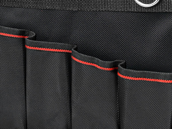 HAUTMEC Tool Tote Pro Electrician Tool Bag 18-Pockets Open Top Tool Bag With Removable Shoulder Strap Lightweight Foldable Design Tool Carrier Waterproof Wear-Resistant HT0143-TB