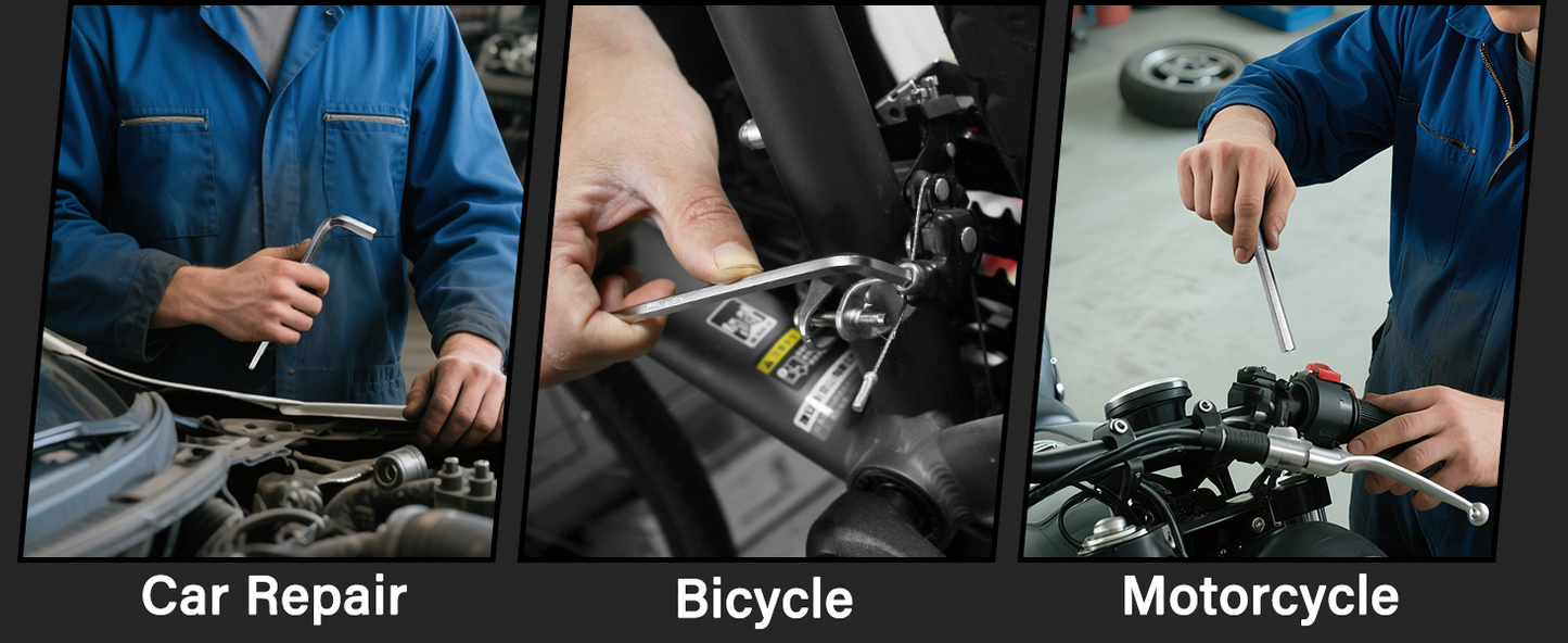 HAUTMEC Star Key Wrench Set, 9-Piece Torx Star Wrenches- Chrome Vanadium Steel and Drilled tips for Tamper Resistant Fasteners, HT0222-SS