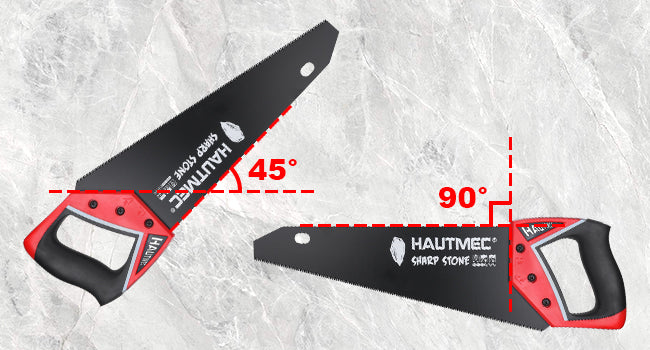 HAUTMEC 14 Inch Hand Saw, Pro Fine-Cut Handsaw with 11 TPI Anti-Rust SK5 Blade for Cutting Wood, Laminate, PVC, Heavy-Duty Wood Saw with Non-Slip Ergonomic Handle – HT0301 Sharp Stone Series