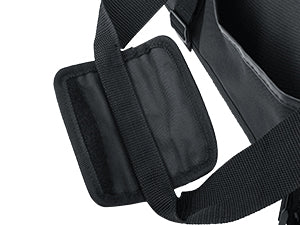 HAUTMEC 24" Heavy-Duty Tool Bag for Men, Portable Wide Mouth Tool Bag with 21-Pockets, Waterproof Molded Base, Adjustable Shoulder Strap & Metal Frame Structure, All Black – HT0184