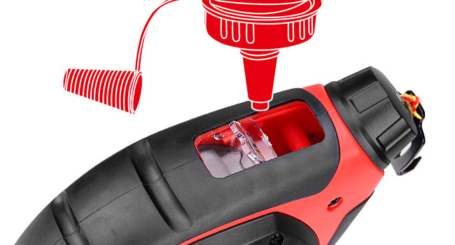 HAUTMEC Pro Chalk Line, Handle with Chalk Line Tool Releaser, 30m/100ft Bold Chalk Reel, Layout Chalk Box, Handle with 6:1 Gear Ratio Speed, HT0384-CL