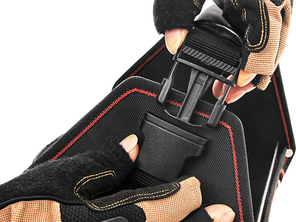 HAUTMEC Tool Tote Pro Electrician Tool Bag 18-Pockets Open Top Tool Bag With Removable Shoulder Strap Lightweight Foldable Design Tool Carrier Waterproof Wear-Resistant HT0143-TB