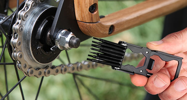 HAUTMEC 14 in 1 Bike Multitool, Mini Bike Repair Tool Kit for Road and Mountain Bikes, Lightweight S2 Stainless Steel Bike Tool With T6/8/10mm Wrenches and Phillips Screwdriver Multitool HT0419-BT