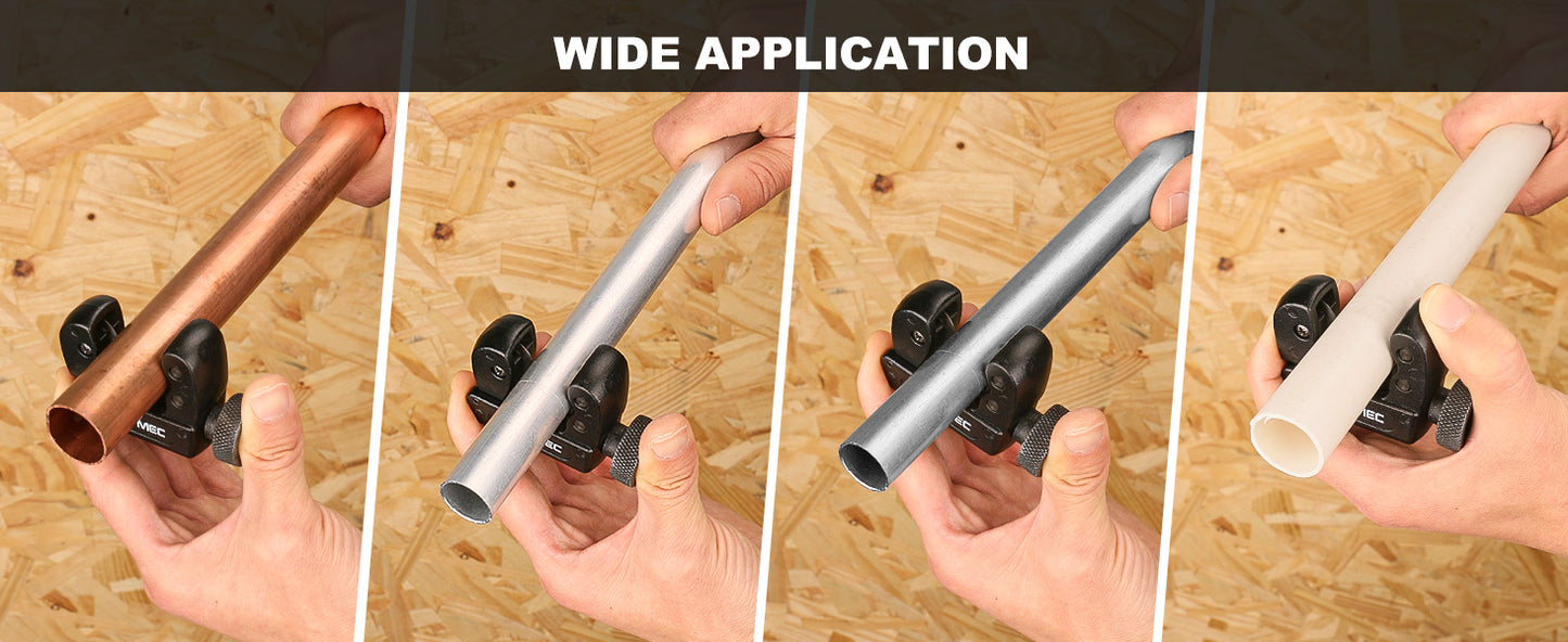 HAUTMEC Mini Tube Cutter Of Diameter from 1/8" to 5/8" OD (3-16mm), Heavy Duty Pipe Cutter for PVC, Copper, Aluminum, and Thin Stainless Steel Tube HT0131-TC