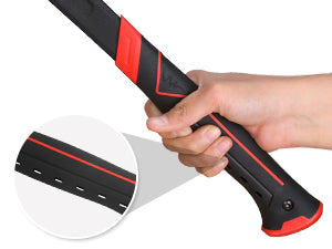 HAUTMEC 20 oz. One Piece Forged Framing Hammer With Straight Rip Claw, Milled Face, Shock-Absorbing Grip, with Magnetic Nail Holder, HT0371-HM